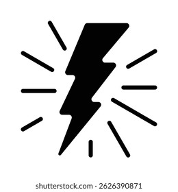 Um raio ousado, simbolizando tempo tempestuoso ou eletricidade.