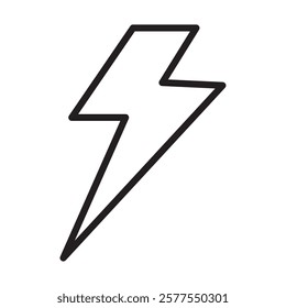 A bold lightning icon representing thunderstorm weather conditions