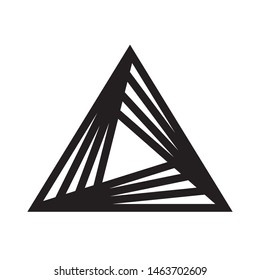 bold line art modern triangle design vector icon