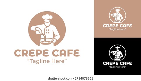 Um emblema de crepe de linha arrojada construído para fortes identidades de café modernas e negócios com foco em sobremesa.