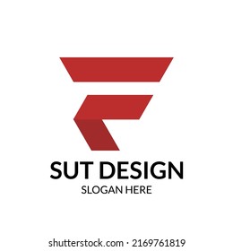 bold line logo with the concept of the letter F logo modern and bold geometric