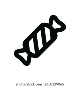Bold Line Wrapped Candy Silhouette Icon Symbol Graphic Element