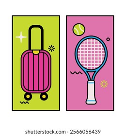 Bold lined dopamine bright self care blocks