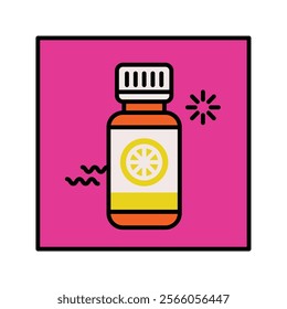 Bold lined dopamine bright self care blocks