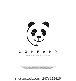 Bold lines form a stunning sight, A panda logo in black and white. It stands for more than just a brand, Its a statement thats truly grand