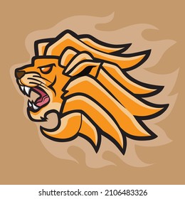 Bold Lion head fits mascot and logo