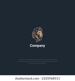 Bold lion head logo, symbolizing strength, courage, and leadership