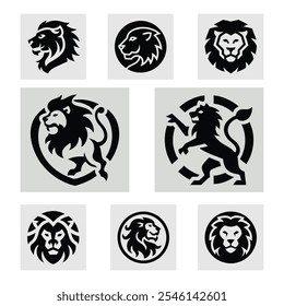 Bold Lion Logo Design for Customizable Projects