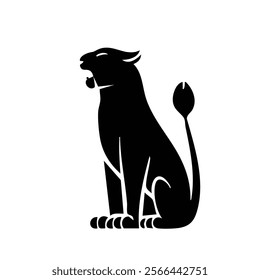 Bold Lion Silhouette Illustration Highlighting Strength, Confidence, and Timeless Power