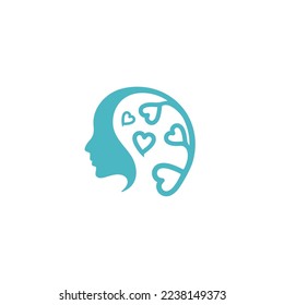 bold logo about brain in your head, can be use on all media, because made with high resolution