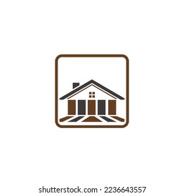 kaltes Logo über Zuhause und Tor, kann auf allen Medien verwendet werden
