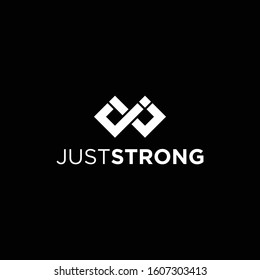 Bold logo design of letter J and S with black background - EPS10 - vector.