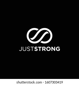 Bold logo design of letter J and S with black background - EPS10 - vector.