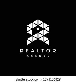 Bold logo design of letter R with black background - EPS10 - Vector.