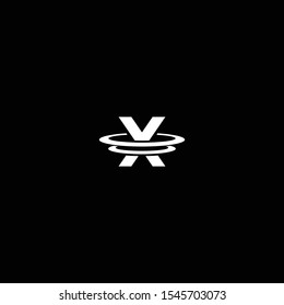 Bold logo design of letter X and circle with dark background - EPS10 - Vector.