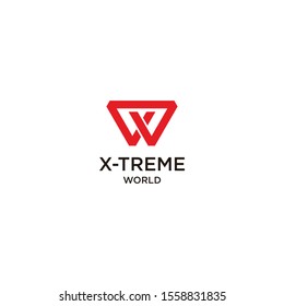 Bold logo design of letter X and W with clean background - EPS10 - Vector.