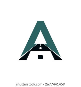 A bold logo featuring a stylized letter 'A' with a straight road integrated into the design. A strong, symbolic mark representing travel, journey, direction, and adventure.