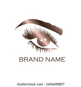 Bold logo of a woman's cat eyes, very suitable for a beauty related business.
