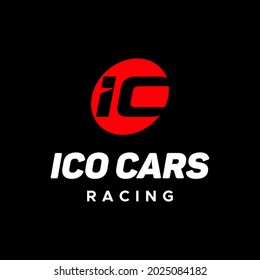 Bold and masculine logo about auto racing and IC letters.
EPS 10, Vector.