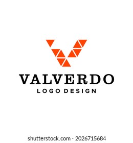 A bold and masculine logo about the letter V designed from a triangle.
EPS 10, Vector.