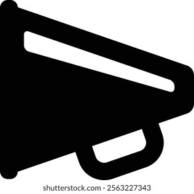 Bold megaphone icon representing communication and announcements, perfect for marketing, advertising, and promotional materials. Ideal for branding and public relations content