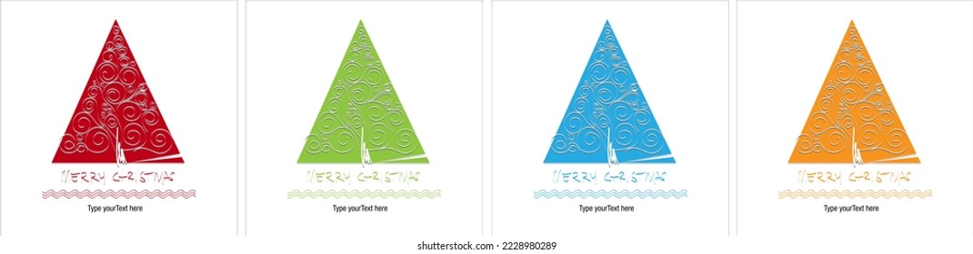 Bold Merry Christmas greeting cards