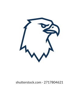 Bold minimalist eagle head logo symbolizing strength, vision, and leadership clean modern style