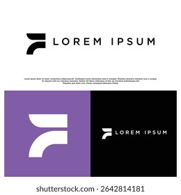 Bold and minimalist F logo with modern style, perfect for branding in tech, finance, or creative industries. Clean lines and strong form for a sleek and professional identity.