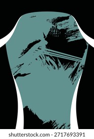 Bold mint green design featuring aggressive black brush strokes and sharp geometric accents. Perfect for professional sports jerseys, streetwear, and sublimation kits.