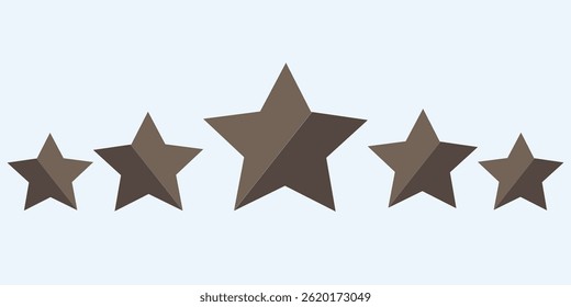 Bold and modern 5-star rating icon with gradient design. Ideal for reviews, customer feedback, testimonials, and quality assurance visuals in digital or print.