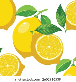 A bold, modern abstract composition featuring geometric lemon slices and vibrant citrus tones.