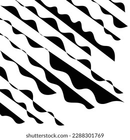 Bold modern abstract stripes in nice contrasting two tone black and white seamless repeating pattern