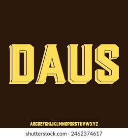 bold modern alphabet font vector