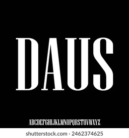 bold modern alphabet font vector