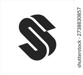 Bold and modern double “S” letter logo design with dynamic overlapping shapes. Clean geometric monogram symbol suitable for branding, tech, startup, corporate identity, and contemporary brand marks.