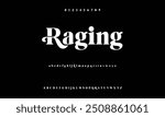 Bold modern font.Serif Font. Typical Italic Capital letters Smaller Urban typographic alphabet fonts for digital, fashion, sports, entertainment, technology, logo design, and vector illustration
