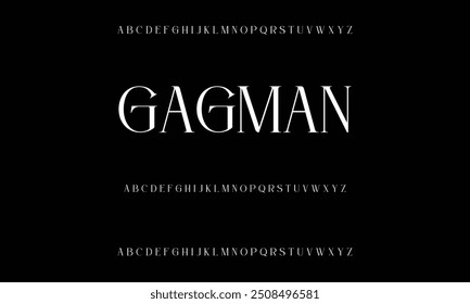 Bold modern font.Serif Font. Typical Italic Capital letters Smaller Urban typographic alphabet fonts for digital, fashion, sports, entertainment, technology, logo design, and vector illustration