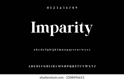 Bold modern font.Serif Font. Typical Italic Capital letters Smaller Urban typographic alphabet fonts for digital, fashion, sports, entertainment, technology, logo design, and vector illustration