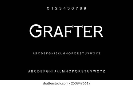 Bold modern font.Serif Font. Typical Italic Capital letters Smaller Urban typographic alphabet fonts for digital, fashion, sports, entertainment, technology, logo design, and vector illustration