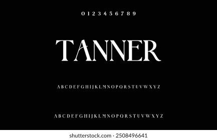 Bold modern font.Serif Font. Typical Italic Capital letters Smaller Urban typographic alphabet fonts for digital, fashion, sports, entertainment, technology, logo design, and vector illustration