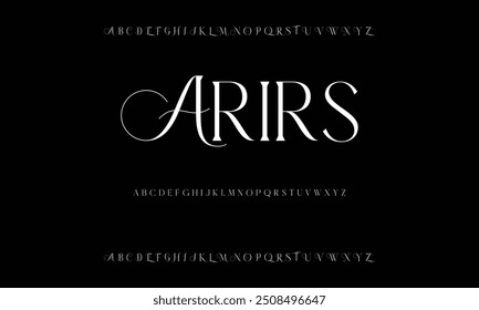 Bold modern font.Serif Font. Typical Italic Capital letters Smaller Urban typographic alphabet fonts for digital, fashion, sports, entertainment, technology, logo design, and vector illustration