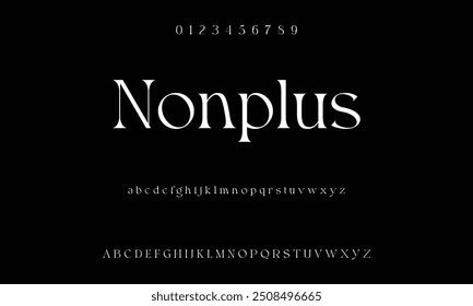 Bold modern font.Serif Font. Typical Italic Capital letters Smaller Urban typographic alphabet fonts for digital, fashion, sports, entertainment, technology, logo design, and vector illustration