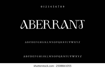 Bold modern font.Serif Font. Typical Italic Capital letters Smaller Urban typographic alphabet fonts for digital, fashion, sports, entertainment, technology, logo design, and vector illustration