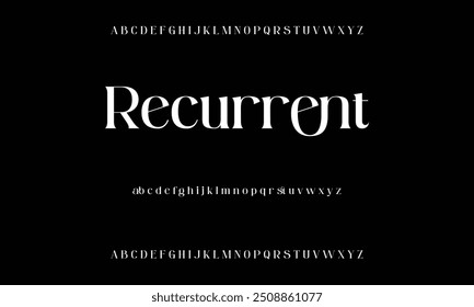 Bold modern font.Serif Font. Typical Italic Capital letters Smaller Urban typographic alphabet fonts for digital, fashion, sports, entertainment, technology, logo design, and vector illustration