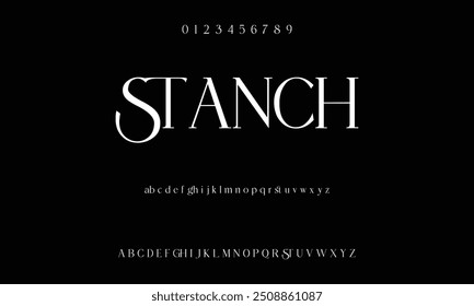 Bold modern font.Serif Font. Typical Italic Capital letters Smaller Urban typographic alphabet fonts for digital, fashion, sports, entertainment, technology, logo design, and vector illustration