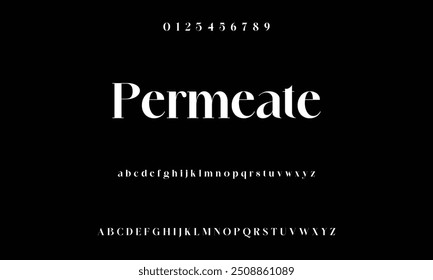 Bold modern font.Serif Font. Typical Italic Capital letters Smaller Urban typographic alphabet fonts for digital, fashion, sports, entertainment, technology, logo design, and vector illustration