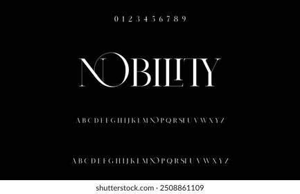 Bold modern font.Serif Font. Typical Italic Capital letters Smaller Urban typographic alphabet fonts for digital, fashion, sports, entertainment, technology, logo design, and vector illustration