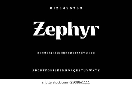 Bold modern font.Serif Font. Typical Italic Capital letters Smaller Urban typographic alphabet fonts for digital, fashion, sports, entertainment, technology, logo design, and vector illustration