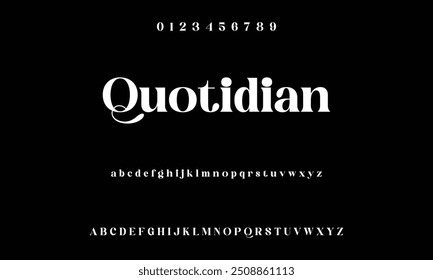 Bold modern font.Serif Font. Typical Italic Capital letters Smaller Urban typographic alphabet fonts for digital, fashion, sports, entertainment, technology, logo design, and vector illustration