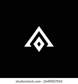 A bold and modern geometric A letter monogram logo design featuring layered triangles and diamond shapes. Perfect for technology companies, digital brands, crypto startups, and creative agencies seeki
